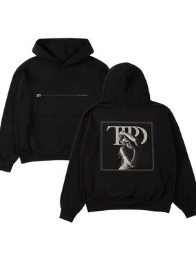 Official Taylor Swift TTPD THE TORTURED POETS DEPARTMENT BLACK HOODIE